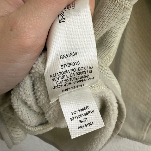 Patagonia Ws Lightweight Better Sweater Marsupial Pullover Bleached Stone Size M - Picture 4 of 4
